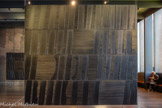 <center>Le musée Soulages.</center>Peinture 324x 362 cm, 1986.
Polyptyque (4 éléments de 81 x 362 cm, superposés) Huile sur toile
Donation Pierre et Colette Soulages en 2005