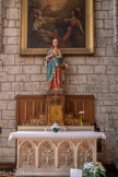 <center>Villefranche-de-Rouergue </center>La Collégiale Notre-Dame. Chapelle du sacré cœur de Jésus. La statue du Sacré Cœur de Jésus qui est dans cette chapelle rappelle une apparition de Jésus ressuscité dans le village de Paray-le-Monial en France à une religieuse du monastère de la visitation appelé Marguerite Marie.