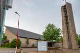 <center>Bozouls</center>Église Saint-Pie-X. Elle fut réalisée par l’architecte J.P Pecquet en 1962.