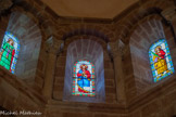 <center>Bozouls</center>Église Sainte-Fauste. Sainte Catherine d'Alexandrie, le Christ, une martyre (sainte Fauste de Cyzique ?).