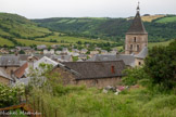 <center>Sévérac-le-Château</center>Clocher de l'église Saint-Sauveur.