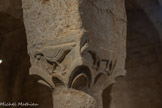 <center>Abbatiale Sainte-Marie de Cruas</center>Une représentation de l’homme (Âne) partagé entre le bien (le coq) et le mal (le loup). Le coq annonce l'aube et donc l'arrivée de la lumière. Par extension, il est celui qui annonce la libération, le passage des ténèbres à la clarté.
