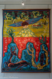<center>Centre d’Art et d’Histoire André-Auclair </center>Le thème de cette peinture est « Séléné » : elle fut déesse de la pleine lune et souvent assimilée à Artémis déesse de la chasse. Ce qui explique, peut-être le cerf représenté en bas à gauche du tableau.. Gouache sur papier marouflé.