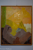 <center>Centre d’Art et d’Histoire André-Auclair </center>Nu sur fond de Saint Thomé, huile sur carton marouflé.