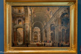 <center></center>Giovanni Panini (1691-1765), Vue intérieur de la basilique Saint-Pierre de Rome, vers 1741, huile sur toile