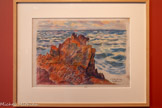 <center></center>Les rochers rouges
Armand Guillaumin (1841, Paris - 1927, Orly)
Lithographie imprimée en 6 couleurs, épreuve d’essai avant la réduction du sujet, publiée en 1896 dans la première année de l’Album d'estampes originales de la Galerie Vollard: les peintres graveurs, 39 x 58,9 cm. Collection Gilles Kraemer.
Épreuve dédicacée «à M. Dosbourg», signée en bas à droite, figurant au n° 17 du Catalogue raisonné de l’œuvre gravé et lithographié de Guillaumin, Gilles Kraemer, 1995