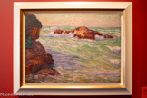 <center></center>Effets de vague à Agay
Léon Detroy
(1859, Chinon — 1955, Saint-Germain-d’Arcé)
Probablement janvier 1902, huile sur toile 59 x 81 cm
Limoges, galerie Laurent Goudard