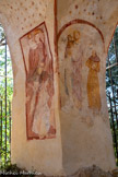 <center>Chapelle Notre-Dame de Ben-Va</center>Pilier sud-ouest : SAINT CHRISTOPHE et la SAINTE FAMILLE.