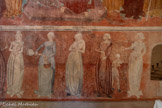 <center>Chapelle Notre-Dame de Ben-Va</center>Les 2 bébés de la CHARITE ou Espérance. Par erreur le peintre l'a nommé Abstinence.
Les flacons de la TEMPERANCE
Les mains jointes de la PATIENCE
Le fouet de la PENITENCE
Les dons de la LARGESSE
La 7ème vertu a été détruite par une niche, peut-être la Force.