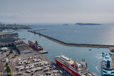 <center>Vue du sommet de la tour La Marseillaise.</center>La pointe d'Endpume, le château d'If avec derrière le phare de Planier, Pomègues, Ratonneau et le Tiboulen de Ratonneau.