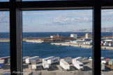 <center>Vue du Silo.</center>Terminal roulier, avec le pont tournant.