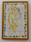 <center></center>HENRI MATISSE
Danseuse (Essai pour le triptyque d’Osthaus)
1907
Peinture sur céramique Céramiste : André Metthey
Legs de Mme Henri Matisse, 1960. Karl Ernst Osthaus (1874-1921) fut le fondateur d'un musée d'art moderne pionnier à Hagen, le musée Folkwang, dont les collections furent en grande partie dispersées dans les années 1930, au moment de l’épuration nazie. Il fut l’un des principaux collectionneurs allemands de Matisse. En 1908, Osthaus commande à l’artiste, pour le jardin d’hiver de sa maison de Hagen, un triptyque en céramique peinte sur le thème de Nymphes et satyre.