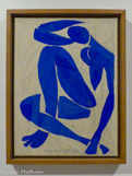 <center></center>Nu bleu IV
Nice, 1952
Papiers gouachés, découpés, collés sur papier Canson blanc, marouflés sur toile
Donation de Madame Jean Matisse à l’État français pour dépôt au Musée Matisse, Nice, 1978, Musée d’Orsay, Paris