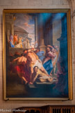 <center>Chapelle de David</center>Les Fils de Sceva battus par le démon. Mathieu Elyas, peintre, 1702
May offert par la Confrérie Sainte-Anne des orfèvres parisiens, 1702. Dépôt du musée du Louvre, 1962