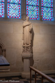 <center>Chapelle Saint Vincent de Paul.</center>Saint Vincent de Paul fondateur des Prêtres de la mission et de la Compagnie des Filles de la Chanté (1581-1660).
En saint Vincent de Paul, l'Esprit de Service donne de suivre Jésus qui vient en aide à tous ceux qu'il aime. <br>Statue de saint Vincent de Paul. Geoffroy-Dechaume, sculpteur, vers 1864. <br> Vitrail en grisaille. Alfred Gérente, maître-verrier, 1865
