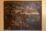 <center>Cathédrale Notre-Dame de la Nativité</center>La Fuite en Égypte
Huile sur toile 111 x 144 cm - XVIe ou XVIIe siècle ?
À défaut de certitude, deux hypothèses émanent des spécialistes concernant l’artiste le peintre de ce tableau est un artiste français ou flamand de l’école de Gènes du XVIe siècle ou du milieu du XVIIe siècle, inspiré par l’Italie.
Curieuse représentation de la fuite en Égypte, Joseph conduisant l’âne portant la Vierge et Jésus, laissant derrière eux un groupe d’édifices en partie sous les eaux, au loin une montagne blanche irréaliste.